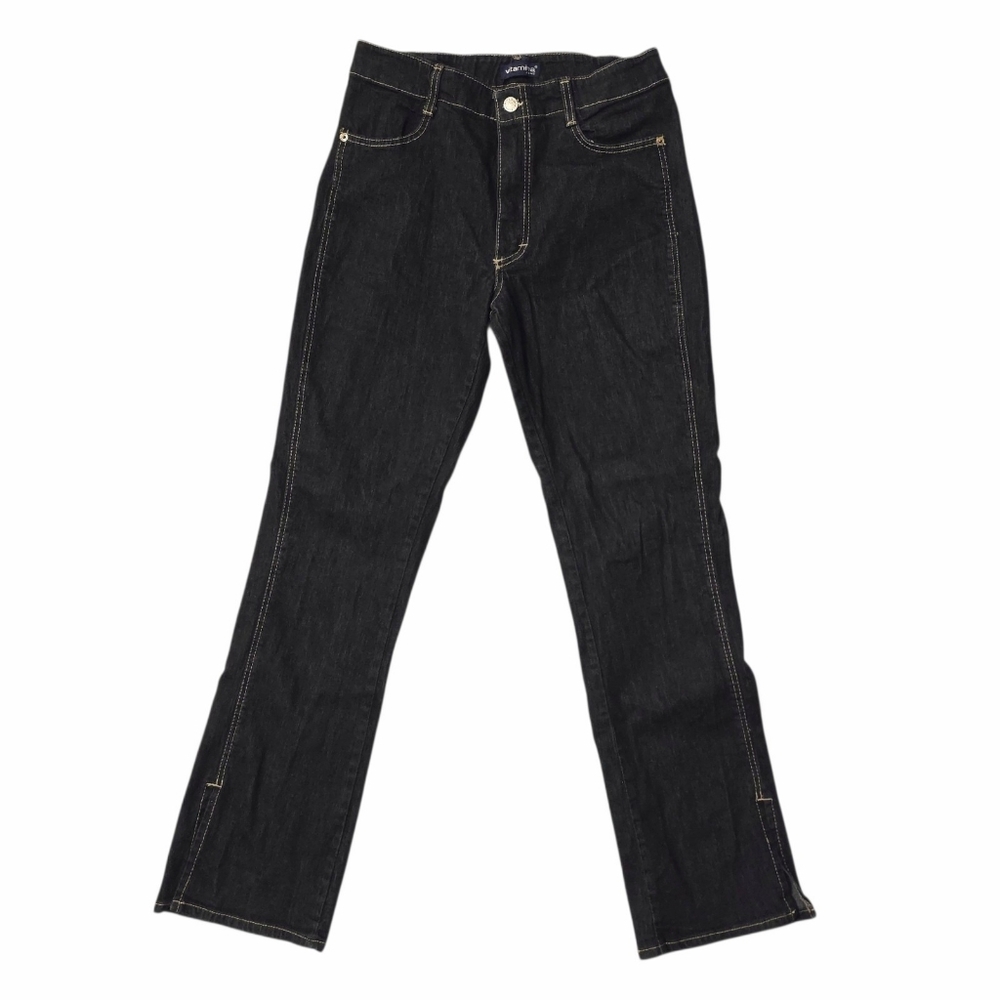 Vitamina Jeans Women's Italian US Size 6 28x30 Split Hem Dark Wash Indigo Blue